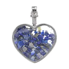 Кулон Сердце, 4х3,5см, лазурит BJK498-04