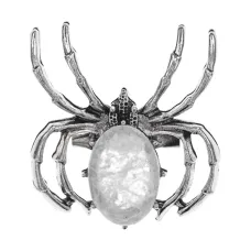 Брошь-кулон Паук, 3,5х3,5см, горный хрусталь BR037-07