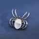 Брошь-кулон Паук, 3,5х3,5см, горный хрусталь BR037-07