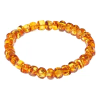 Браслет, 7мм, янтарь BS877