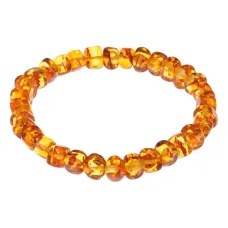 Браслет, 7мм, янтарь BS877