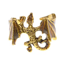 Безразмерное кольцо Дракон, 1,5см, цвет золотой KL594