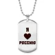 Жетон на цепочке Я люблю Россию Z0725057