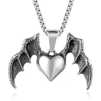 Амулет Сердце на цепочке, 2х3,5см AC272