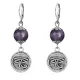 Серьги-амулеты Око Ра (дар предвидения), аметист SE-MKA21-09