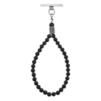 Петля для телефона Феху, нерж.сталь, Черный агат PDT-003-01