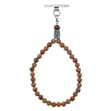 Петля для телефона Феху, нерж.сталь, Яшма песочная PDT-003-09