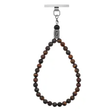 Петля для телефона Феху, нерж.сталь, Тигровый глаз PDT-003-12