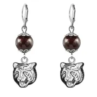 Серьги-амулеты Тигр (защита, сила, победа), гранат SE-MKA22-10