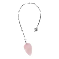 Маятник для биолокации, 19 см, розовый кварц BLK042-01