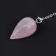 Маятник для биолокации, 19 см, розовый кварц BLK042-01