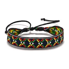 Тканевый браслет, 1см BS889-01