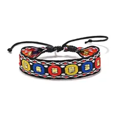 Тканевый браслет, 1см BS889-03