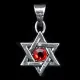 Амулет Звезда Давида, металл, цвет серебр. ASV054