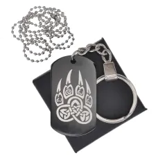 Черный жетон Волчья лапа BKZB-006