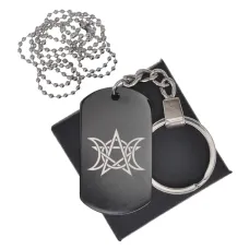 Черный жетон Лунный пентакль BKZB-028