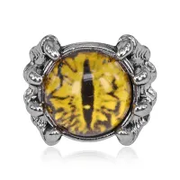 Безразмерное кольцо Глаз, 2 см, цвет желтый KL596-02