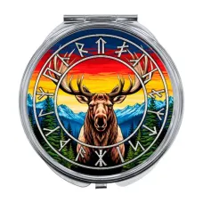 Складное зеркало Славянский Тотемный Годослов - Темный Сох ZER-0496