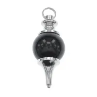 Маятник для биолокации 2 см черный агат BLK024-1
