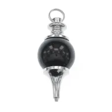 Маятник для биолокации 2 см черный агат BLK024-1