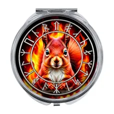 Складное зеркало Славянский Тотемный Годослов - Огненная Векша