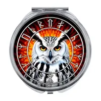 Складное зеркало Славянский Тотемный Годослов - Белый Филин ZER-0503