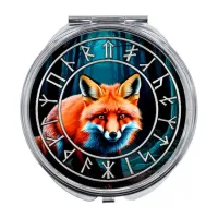 Складное зеркало Славянский Тотемный Годослов - Крадущийся Лис ZER-0505