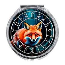 Складное зеркало Славянский Тотемный Годослов - Крадущийся Лис ZER-0505