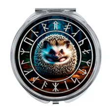 Складное зеркало Славянский Тотемный Годослов - Свернувшийся Ёж ZER-0506