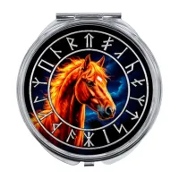 Складное зеркало Славянский Тотемный Годослов - Огнегривый Конь