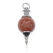 Маятник для биолокации 2 см коричневый авантюрин BLK024-12