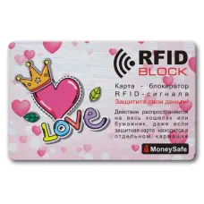 Защитная RFID-карта Love, металл RF044