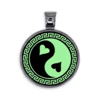 Светящийся амулет Сердечки Инь-Ян ALE527