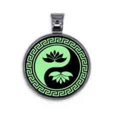 Светящийся амулет Лотосы Инь-Ян ALE529