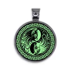 Светящийся амулет Кошки Инь-Ян ALE539