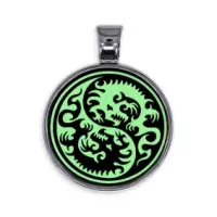 Светящийся амулет Драконы Инь-Ян ALE541