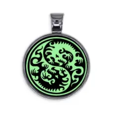 Светящийся амулет Драконы Инь-Ян ALE541