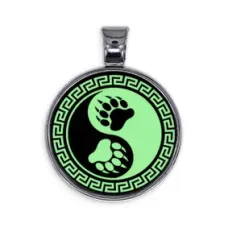 Светящийся амулет Медвежьи лапы Инь-Ян ALE545