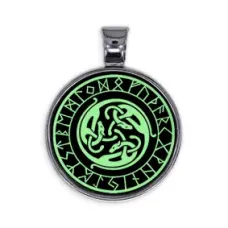 Светящийся амулет Кельтские кошки ALE546