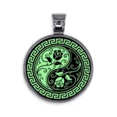 Светящийся амулет Розы Инь-Ян ALE554