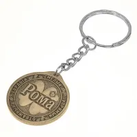 Именной брелок Роман 30мм, латунь, со вкладышем V-BIM041