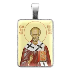 Нательная иконка Святой Николай Чудотворец ALE302