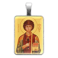Нательная иконка Святой великомученик и целитель Пантелеимон ALE304
