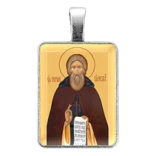 Нательная иконка Святой преподобный Сергий Радонежский ALE305
