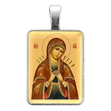Нательная иконка Пресвятая Богородица (Семистрельная) ALE310