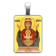 Нательная иконка Пресвятая Богородица (Неупиваемая Чаша) ALE314