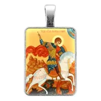 Нательная иконка Святой Георгий Победоносец ALE323