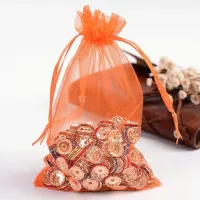 Мешочек органза 10х15см оранжевый MS012-14