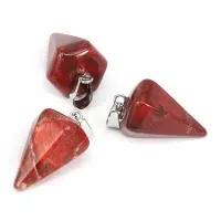 Маятник для биолокации 6-гранный конус, красная яшма