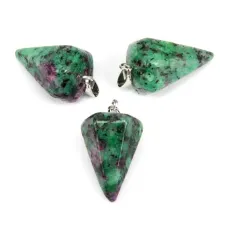 Маятник для биолокации 6-гранный конус, цоизит BLK018-16